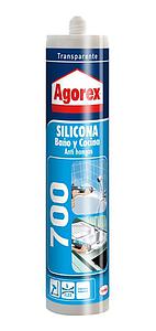 SILICONA AGOREX 700 TRANSP. BAÑO COCINA  300ML.