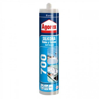 SILICONA AGOREX 700 BLANCA BAÑO COCINA 300ML.