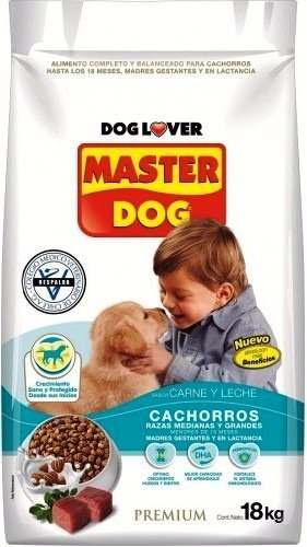 ALIMENTO MASTER DOG CACHORRO CARNE/LECHE 18KGS.