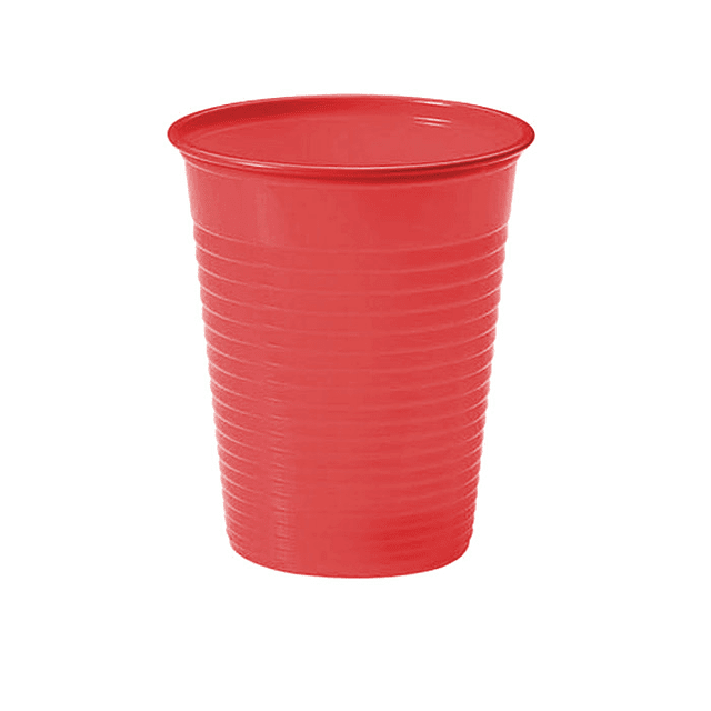 VASOS PLASTICOS GLAM ROJO  20UNID. 450ML