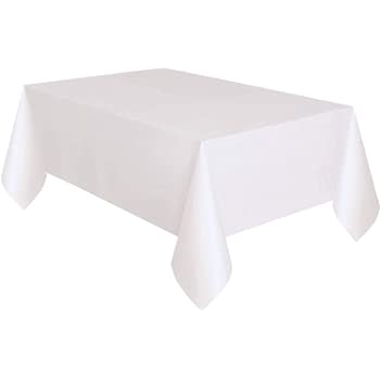 MANTEL PLASTICO GLAM BLANCO 137x274Cms
