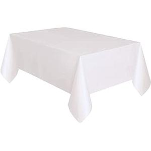 MANTEL PLASTICO GLAM BLANCO 137x274Cms