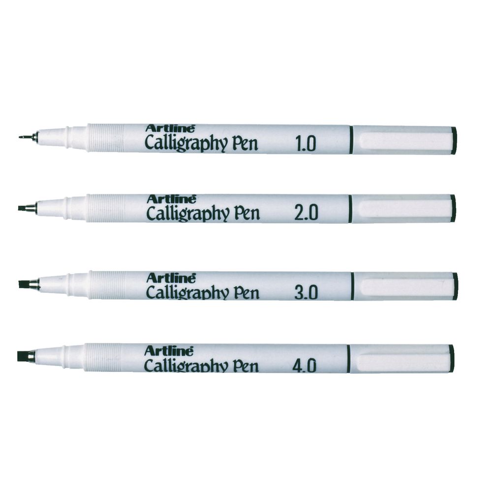 SET CALIGRAFICO ARTLINE 4 UNDS 1.0 2.0 3.0 4.0 COL NEGRO ( DESC. )