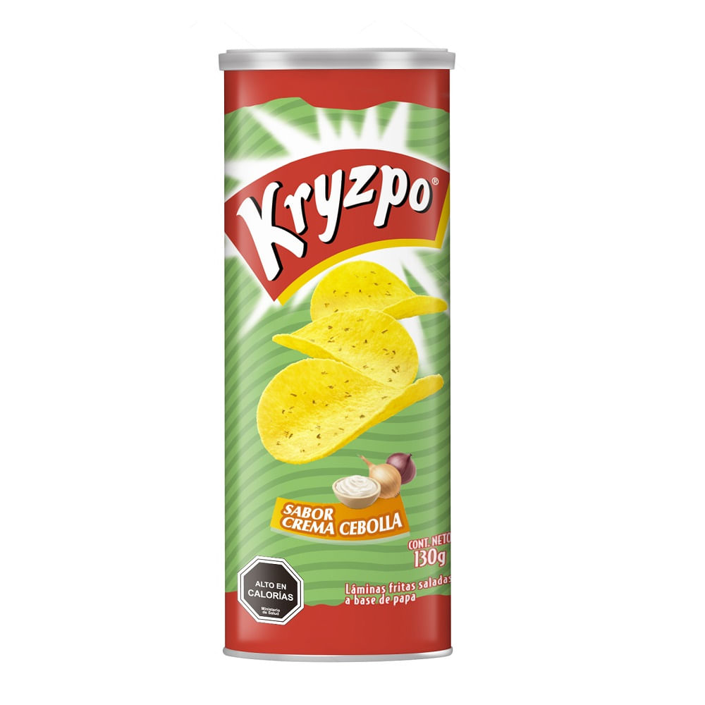 PAPAS FRITAS KRYZPO CREMA CEBOLLA TARRO 130 GRS