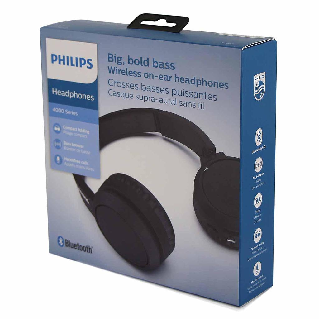 AUDÍFONOS BLUETOOTH PHILIPS TAH4205 NEGROS