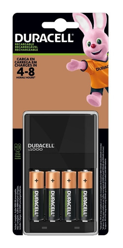 CARGADOR DE PILAS DURACELL C/4 PILAS AA 2500mAh
