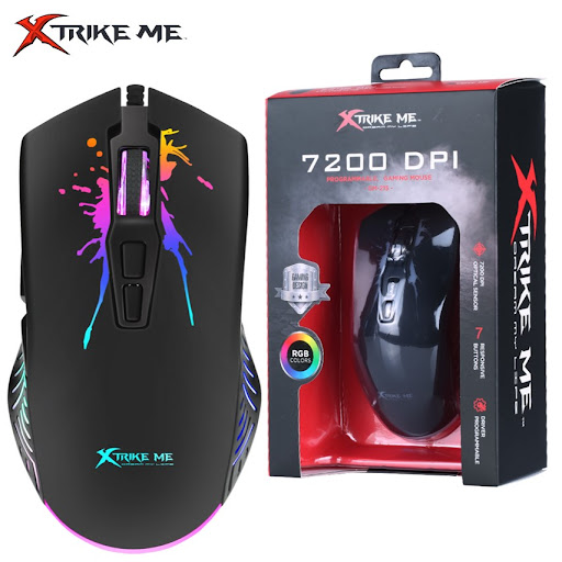 MOUSE GAMER XTRIKE ME GM-215 7200DPI 7 BOTONES