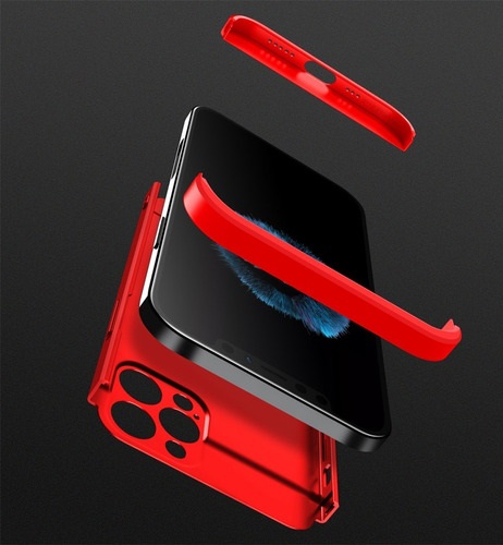 CARCASA GKK 360° IPHONE 12 PRO ROJA