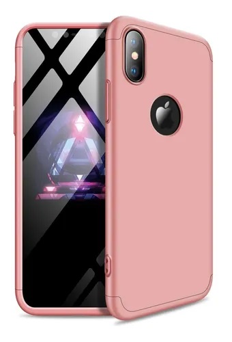 CARCASA GKK 360° IPHONE XS MAX ROSADA