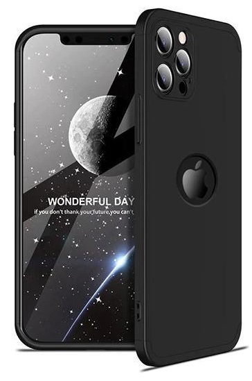 CARCASA GKK 360° IPHONE 12 PRO MAX  NEGRA