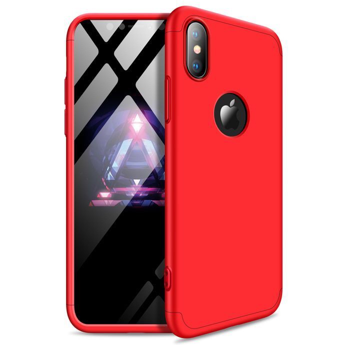 CARCASA GKK 360° IPHONE XS MAX ROJA