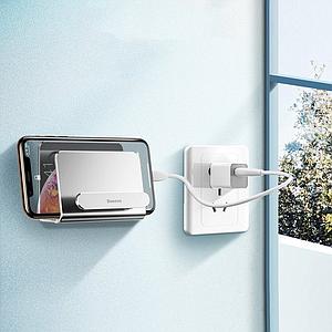 SOPORTE DE MURO BASEUS PARA TELEFONO PLATEADO
