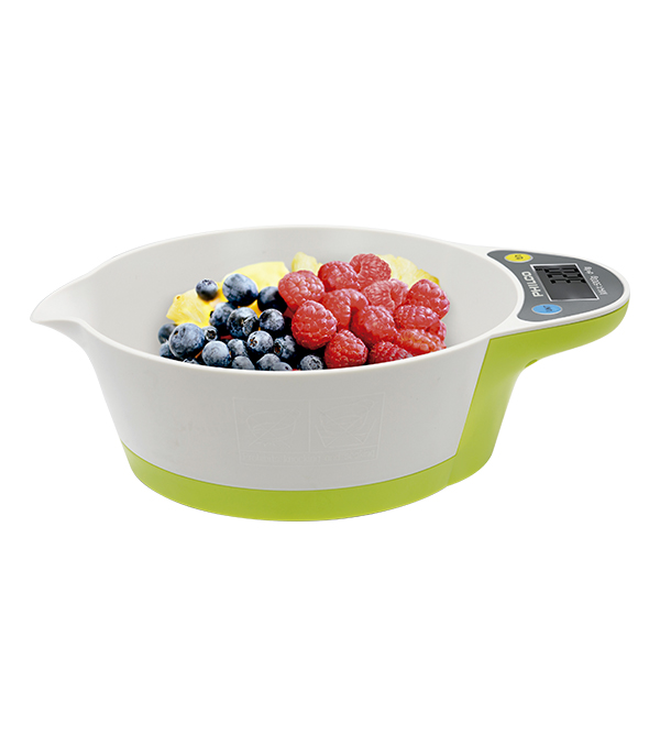 BALANZA DIGITAL PHILCO KS767 CON BOWL 1GR-5KG VERDE