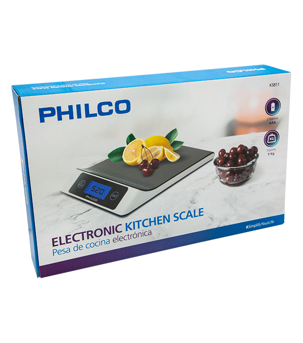 BALANZA DIGITAL PHILCO SUPERFICIE DE ACERO  KS811 1GR-5KG
