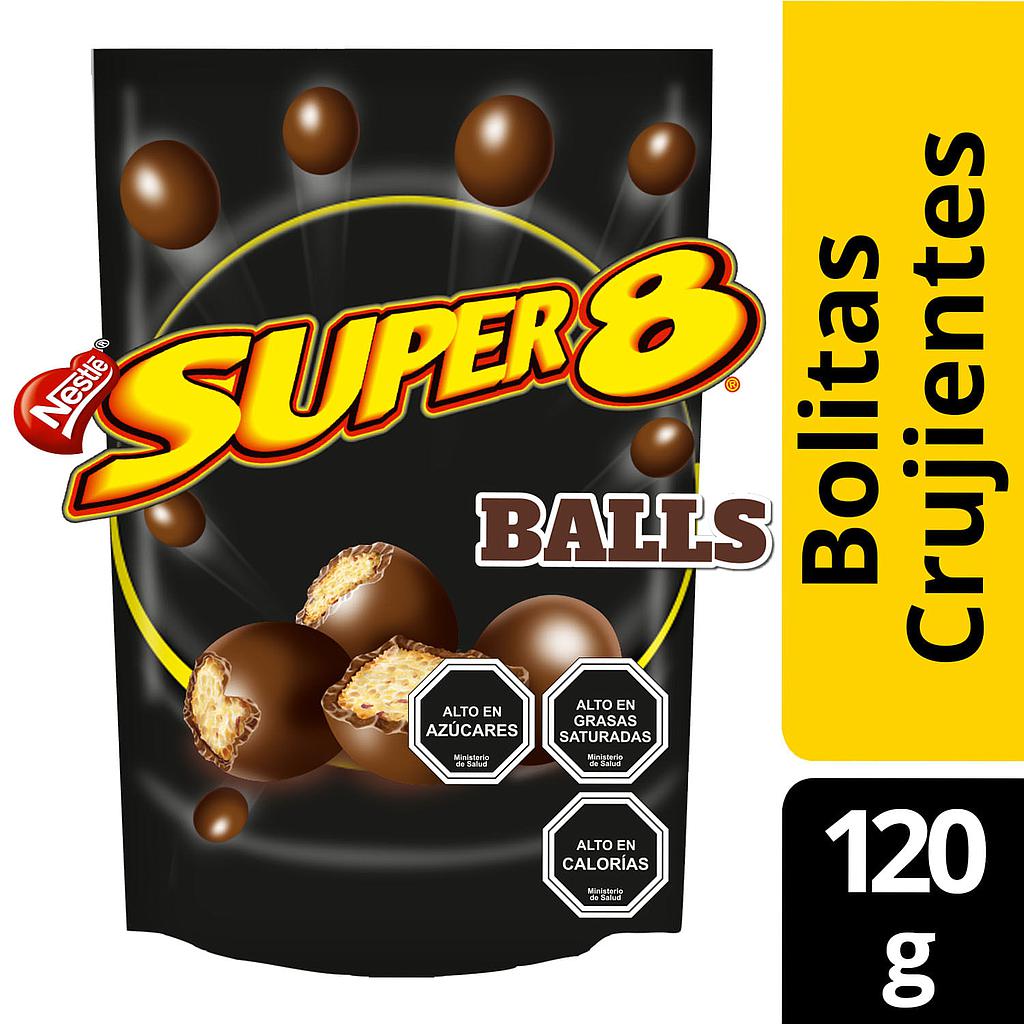 CHOCOLATE MACKAY SUPER 8 BALLS 120 GRS ( DESC. )