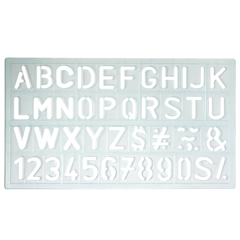NORMOGRAFO HAND LETRAS Y NUMEROS 30mm