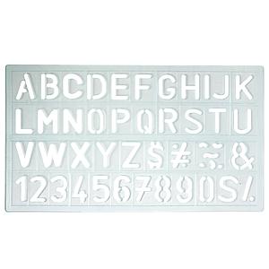 NORMOGRAFO HAND LETRAS Y NUMEROS 30mm