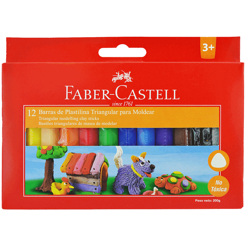 PLASTICINA FABER 12 COLORES