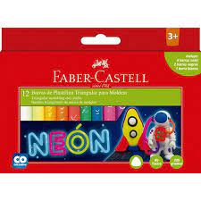 PLASTICINA FABER-CASTELL NEON 12 COLORES