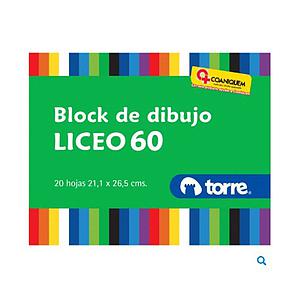 BLOCK DE DIBUJO TORRE LICEO 60 20 Hj 21.1X26.5CM 105Gr