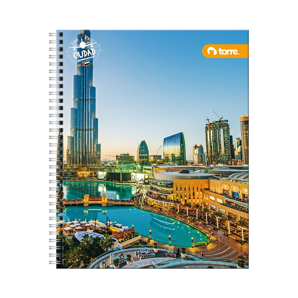 CUADERNO TORRE UNIV. 7mm 100 Hjs CIUDAD CLASICO