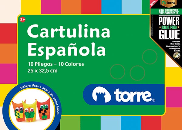 ESTUCHE TORRE CARTULINA ESPAÑOLA 10 UND. 25 X 32,5 CMS.