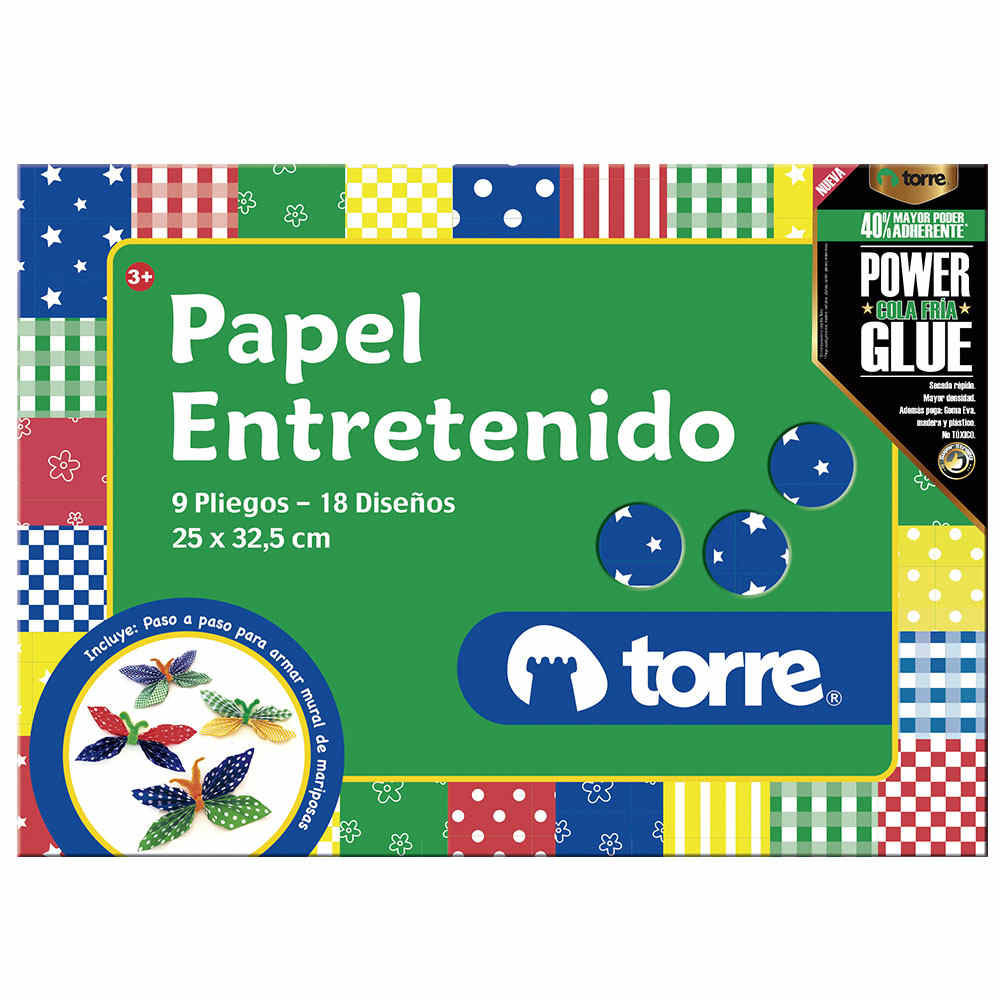 ESTUCHE TORRE PAPEL ENTRETENIDO 25 x 32,5 cms. ( CM )