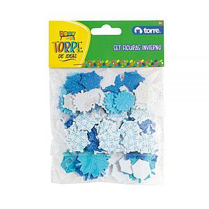 SET FIGURAS DE INVIERNO TORRE GOMA EVA