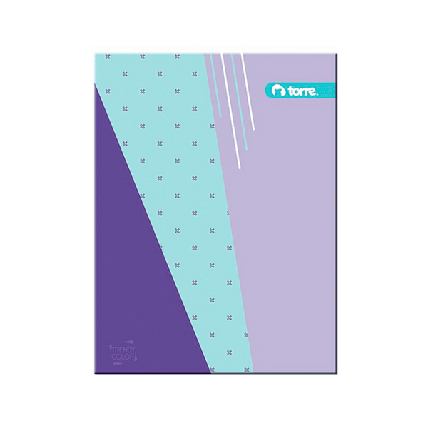 CUADERNO TORRE BOOK 7mm 120 Hjs TRENDY COLOR 