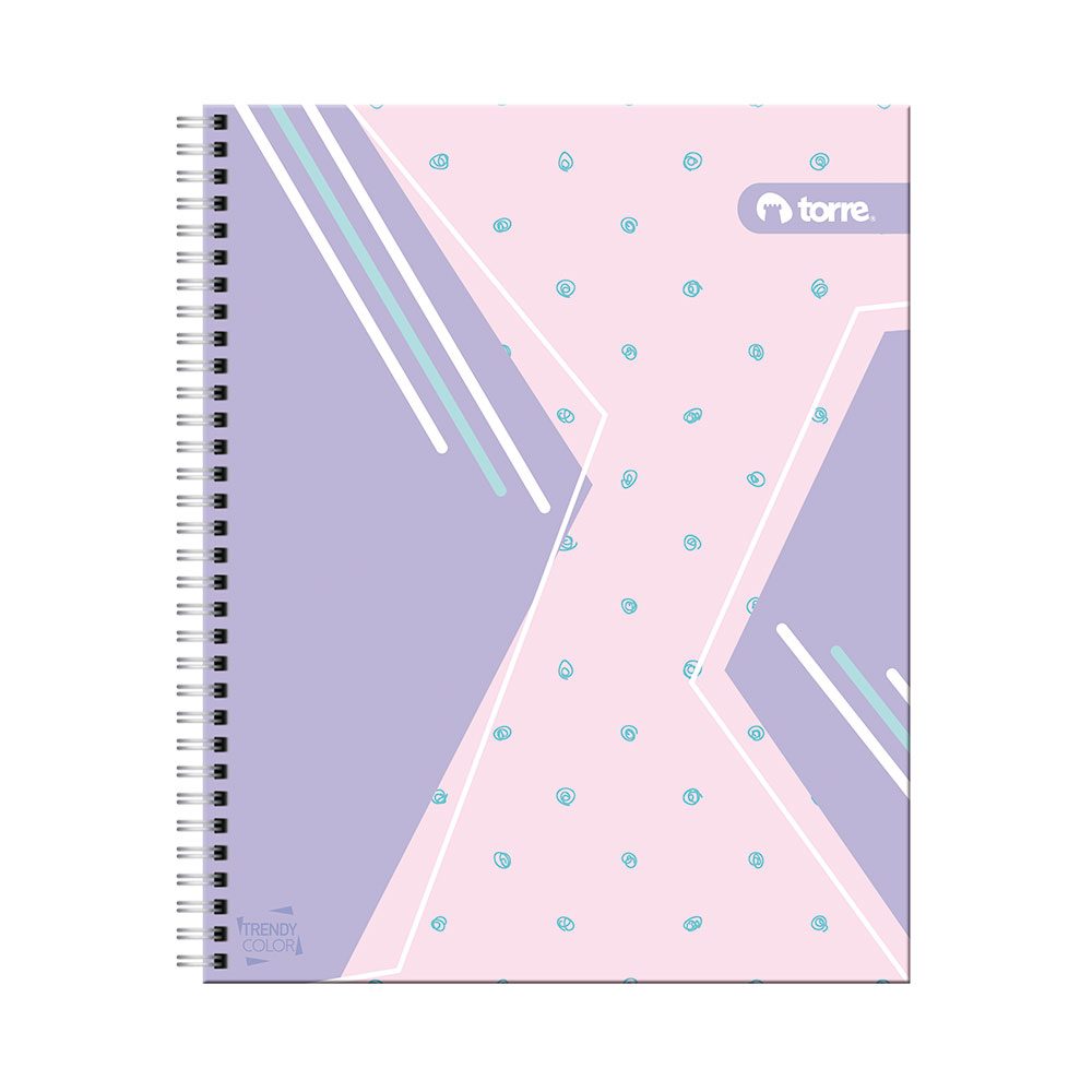 CUADERNO TORRE UNIV. 7mm 100 Hjs TRENDY COLOR 25x20.2Cms