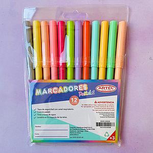 MARCADORES ARTEL PASTEL 12 COLORES