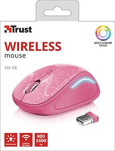 MOUSE INALAMBRICO TRUST PINK YVI 1600DP