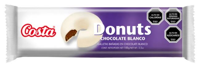 GALLETA COSTA DONUTS CHOCOLATE BLANCO 105GRS.