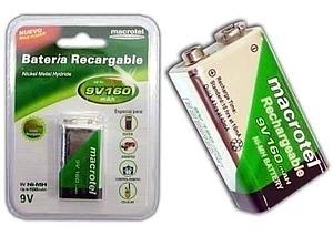 BATERIA RECARGABLE MACROTEL 9V 160mah