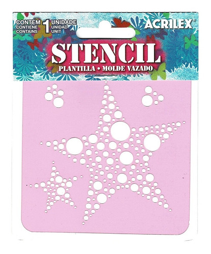 STENCIL ACRILEX 10X10 CMS. ESTRELLAS