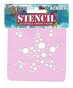 STENCIL ACRILEX 10X10 CMS. ESTRELLAS