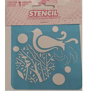 STENCIL ACRILEX 10X10 CMS. PAJAROS COUNTRY