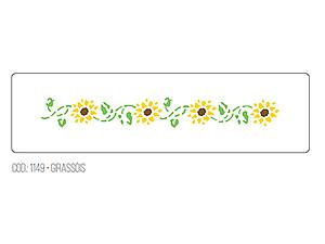 STENCIL ACRILEX 30X8 CMS. GIRASOLES