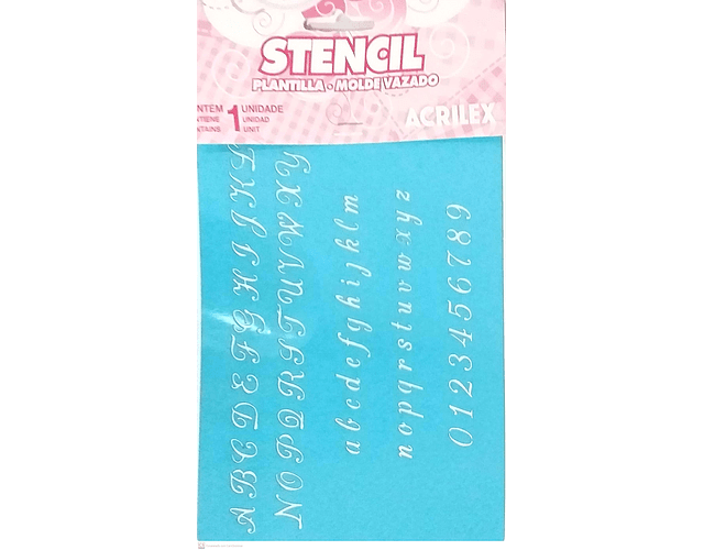 STENCIL ACRILEX 21X15 CMS. LETRAS