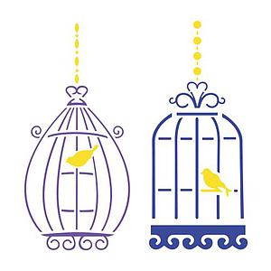 STENCIL ACRILEX 13X13 CMS. JAULAS 