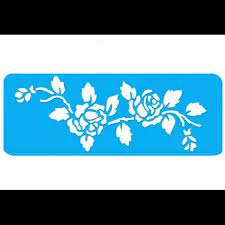 STENCIL ACRILEX 33X14 CMS. FLORAL ROSA