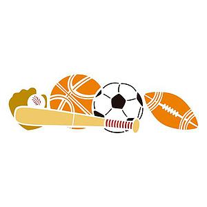 STENCIL ACRILEX 33X14 CMS. DEPORTES