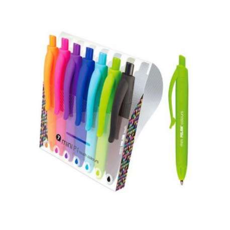 SET BOLIGRAFOS MILAN MINI P1 TOUCH 7UNID. DIFERENTES COLORES 