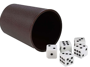 SET JUEGO DE DADOS FOURNIER 5 DADOS