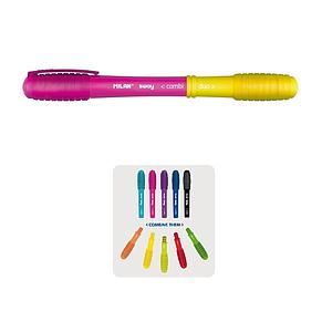 BOLIGRAFO MILAN SWAY COMBI DUO 1MM ROSADO/AMARILLO
