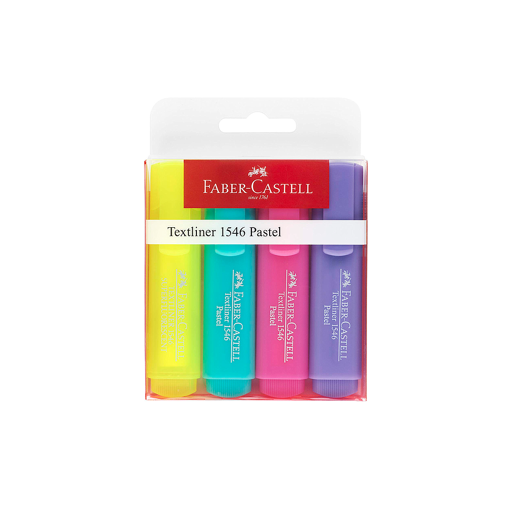 DESTACADORES FABER EFECTO PASTEL 4 COLORES