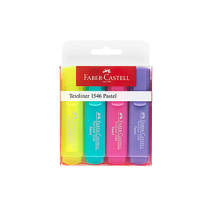 DESTACADORES FABER EFECTO PASTEL 4 COLORES