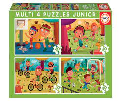 PUZZLE INFANTIL PROGRESIVO 4 PUZZLES DEPORTES +4