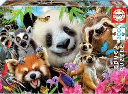PUZZLE 300 PIEZAS ANIMALES OJOS NEGROS +6