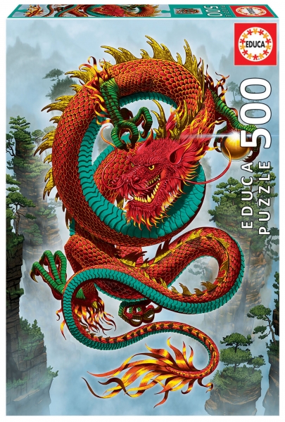 PUZZLE 500 PIEZAS DRAGON DE LA SUERTE +11